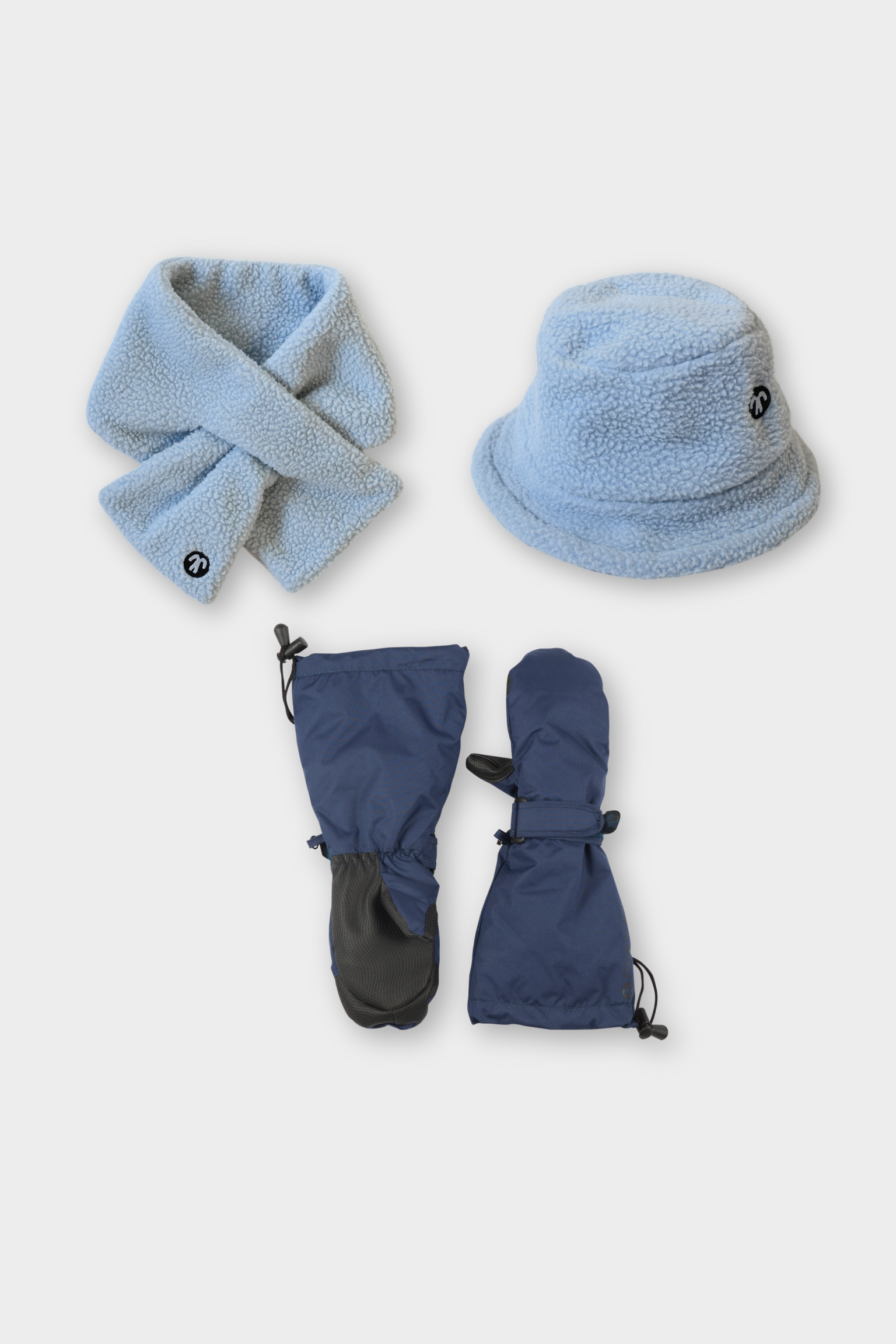 Sherpa hat + Scarf + Mittens