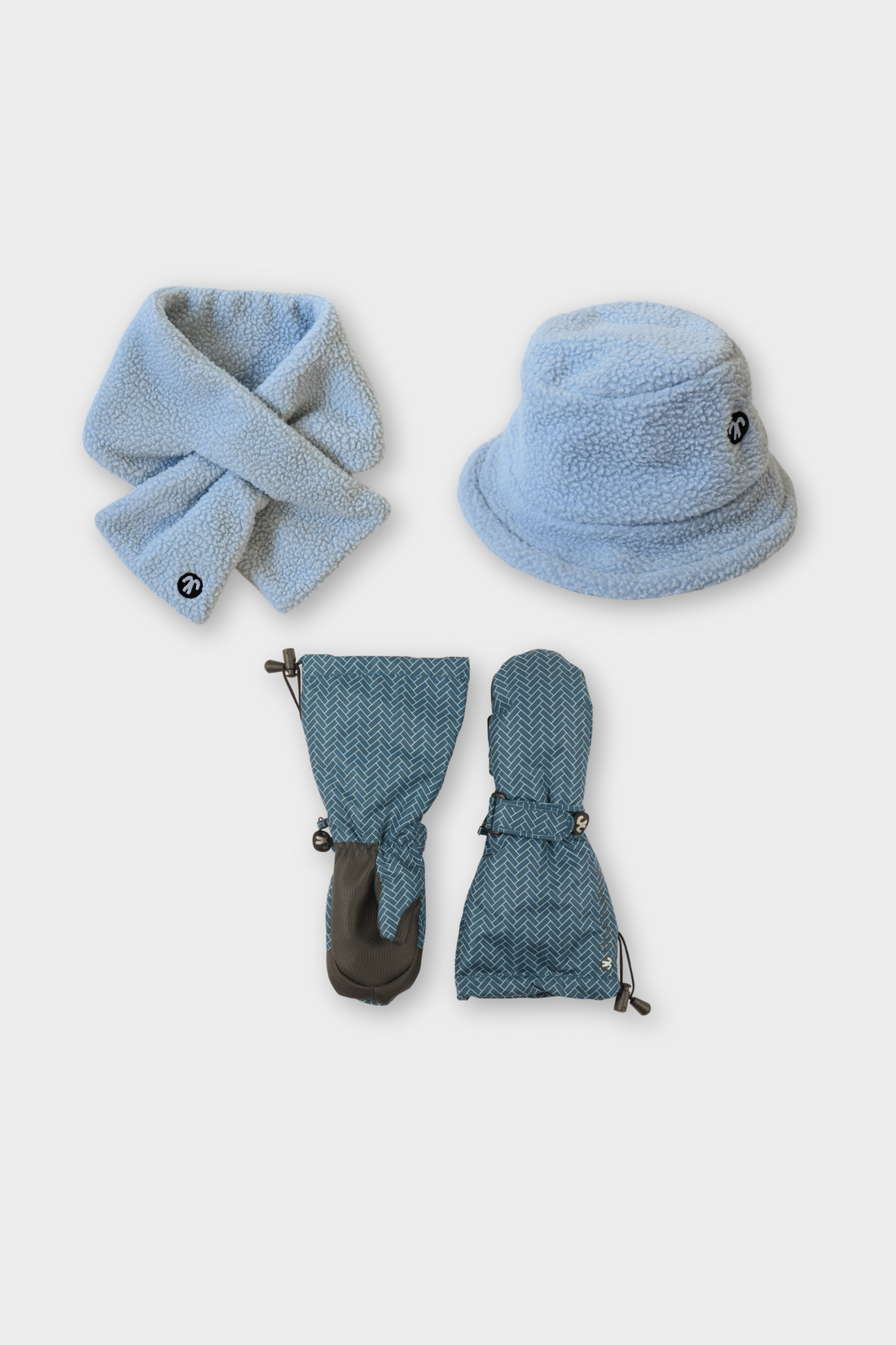 Sherpa hat + Scarf + Mittens