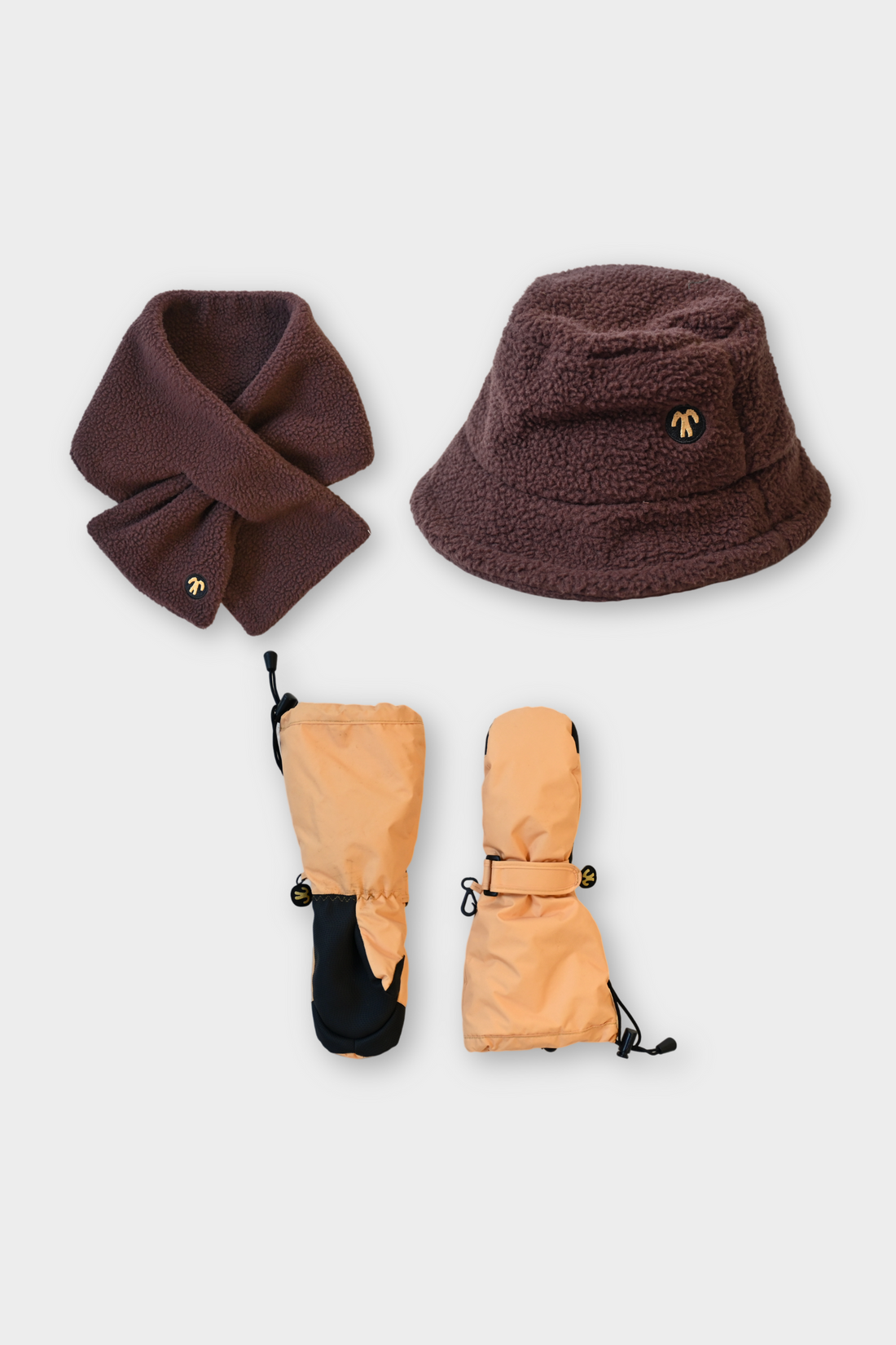 Sherpa hat + Scarf + Mittens